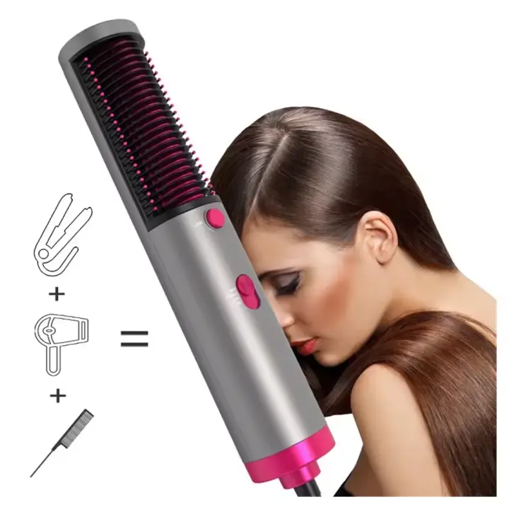 Secador de pelo 3 en 1 de un paso, cepillo de aire caliente，peine de aire caliente, herramienta de estilismo, secador de pelo, rizador de pelo liso. - 1