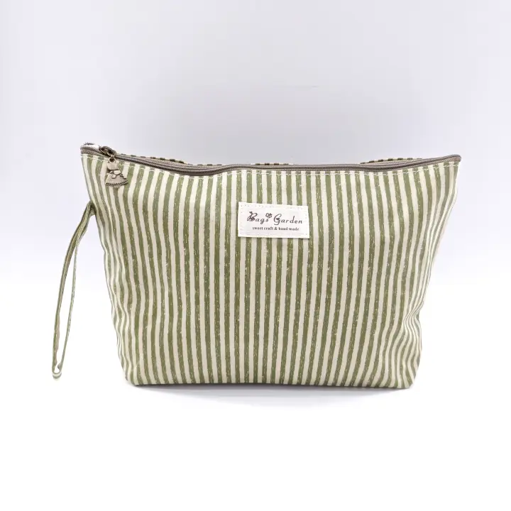 Bagsgarden Neceser Grande Impermeable Rayas - Bolsa de Viaje de Gran Tamaño para Artículos de Aseo - 1