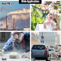 10pcs Filtros De Nariz Desechables Espuma Negro Filtros De Polvo Suaves Protección Contra Polvo Para Rostro - details 2