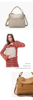 Bolso De Hombro Casual Para Mujer En Cuero Genuino Versátil Con Múltiples Bolsillos Y Correa Ajustable Bolso De Mano Para Comunicación Diaria - details 1