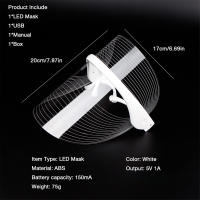 Máscara De Terapia De Luz Roja Recargable Para Cuidado De La Piel Con 7 Colores LED Dispositivo De Belleza Para El Rostro Uso Doméstico - details 8