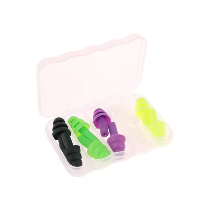 5 Pares De Tapones Para Oídos De Silicona Suave Anti-Ruido Impermeables Para Natación Y Natación Adecuado Para Adultos Y Niños - 1