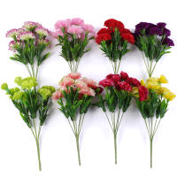 10 Cabezas De Carnaciones Artificiales Para Decoración De Hogar Y Festivales Flores De Seda Multicolor Especiales Para Bodas Y Fiestas - details 1