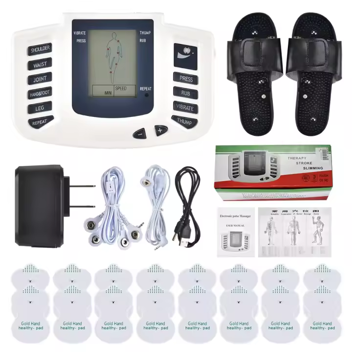 Estimulador Muscular Eléctrico Tens Terapia Muscular Digital Masaje de Cuerpo Completo Relajación 16 Almohadillas de Pulso Acupuntura - 1