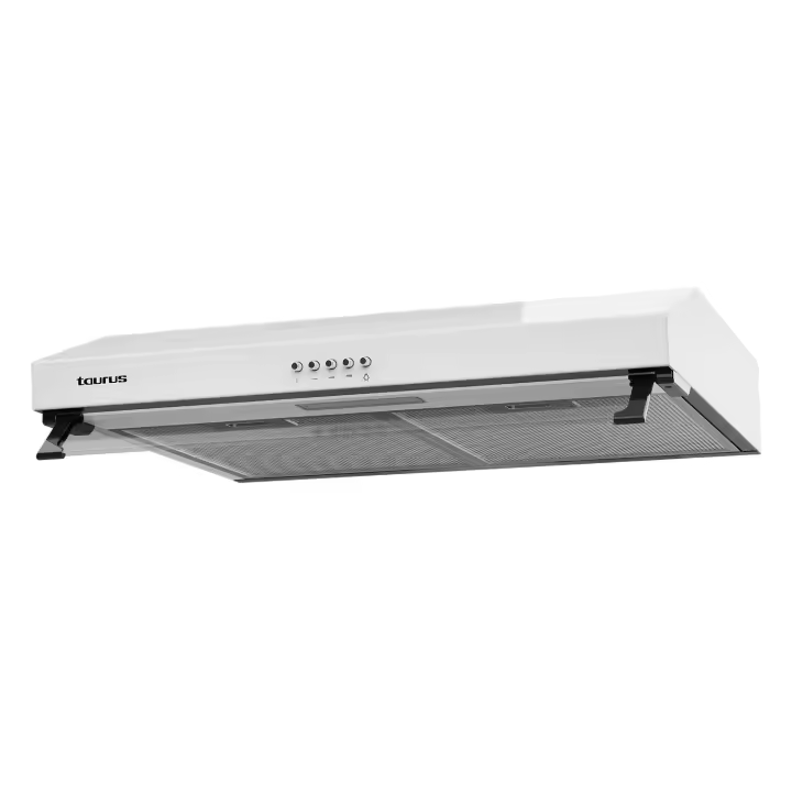 Taurus - Campana extractora C60WHAL. Color Blanco. Material producto Acero inoxidable. Potencia 60 W. Longitud del cable 130 cm - 1