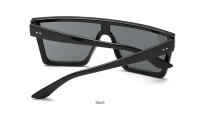 Gafas De Sol Retro Para Mujer Con Marco Grande UV400 Gradiente Negro Diseñador Un Pieza Ciclismo Polímero Transpirable Y Duradero - details 8