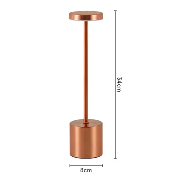 Lámpara De Mesa LED Táctil Recargable Luz Nocturna Para Escritorio Decoración De Habitación Restaurante Hotel Bar Lámpara De Lectura Sin Cable - 1