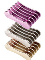 Porta Pinceles De Uñas 5 Compartimentos Soporte De Dibujar Y Pintura En Gel UV Electroplata Morado Para Exhibición Y Uso En Belleza - details 6