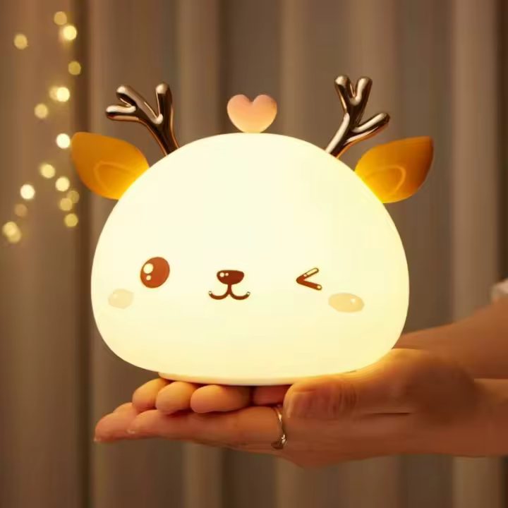 Luz de noche para bebés, luz LED recargable para niños, lámpara de noche, luz de noche para adultos, portátil, de silicona, con control táctil, regalo de cumpleaños para mujeres. - 1