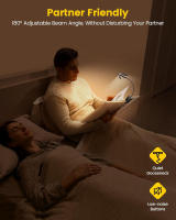 Luz De Lectura LED Tri-Head 51 LEDs Recargable USB Para Leer En Cama Lámpara De Escritorio Portátil Con Clip Flexible En 4 Colores - details 3