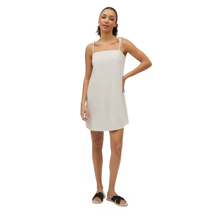 Ysabel Mora - Vestido corto recto con lino - 1