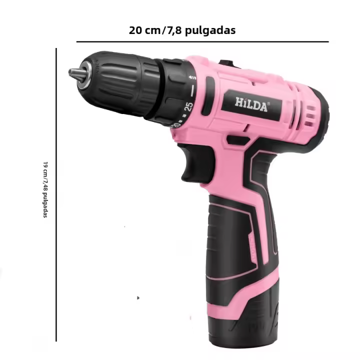 HILDA Taladro Eléctrico 12V Sin Cable Mini Herramienta Eléctrica Con Batería De Litio Para Hogar DIY Torque Maximo 28N.m Velocidad Sin Carga 1600rpm - 1