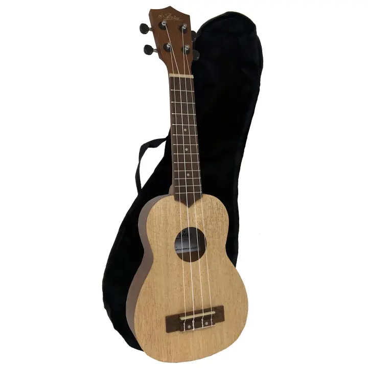 ROCKSTAR MUSIC - Ukelele Soprano Aria AU-7: Armonía Pura con Madera Natural y Cuerdas Aquila - Funda Incluida para Músicos Viajeros - 1
