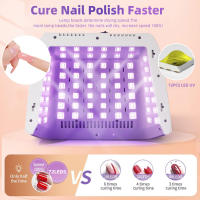 Lámpara De Secado De Uñas LED UV Profesional Con 72 LEDs Y Pantalla LCD Espacio Grande Sensor Inteligente Manicura Luz Secadora De Uñas - details 3