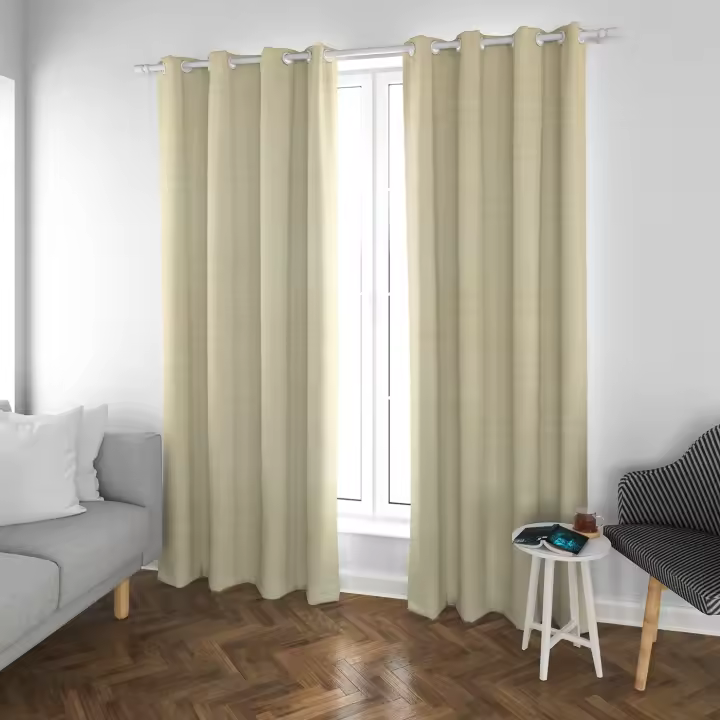 YUNIK HOME- Cortinas de Salón Cortina Efecto Lino, Cortinas Translúcidas, Modernas y Elegantes 140x260cm de para Dormitorio, Comedor, Cocina 2 Piezas con Ojales Plateados - 1