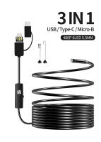 Cámara De Endoscopia USB-C Borescope Inspección Con 6 Luces LED Cámara Flexible Impermeable Para OTG Android Teléfono PC - details 1