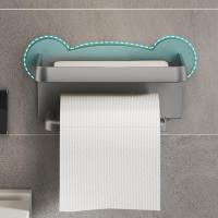 Portarrollos de papel higiénico con estante Portarrollos de papel higiénico Dispensador de rollos de papel higiénico montado en la pared Soporte para guardar teléfonos Accesorios de baño - details 0