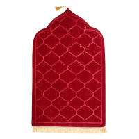 Carpetas De Oración Portátiles Antideslizantes De Flanela Para Viajes Alfombra De Plegar Para El Respeto Del Ramadán Material De Poliéster Suave Y Duradero - details 5
