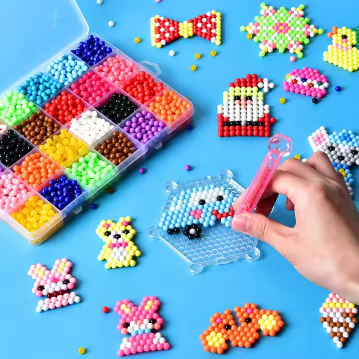 Juego De Artesanía Para Niños 1000 Piezas Set De Bolas De Agua Mágicas DIY Kit De Puzle De Cristales Colores Juguetes Variados Para Crear - 1