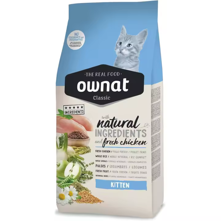 OWNAT Classic Kitten - Pienso seco para gatito - Pollo 1.5KG - 1