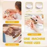 Cortaúñas eléctrico, 2 en 1, cortaúñas eléctrico para pulir uñas, con iluminación LED, recortador de uñas eléctrico, adecuado para bebés, niños, adultos y ancianos - details 0