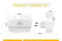 Lámpara Nocturna LED Con Sensor De Movimiento Para Niños Decoración De Dormitorio Pasillo Y Escaleras WC Lámpara Nocturna Para El Lado Del Cama EU US Plug - details 2