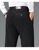 Pantalones Casuales De Corduroy Para Hombre Invierno Grueso Y Cálido Estilo Clásico Recto Trousers Térmicos De Fleece Moda Negocios - details 14