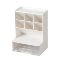 Organizador De Escritorio Con Portarretratos Oblicuo Estuche De Almacenamiento De Lujo En Plástico Multifuncional Para Oficina Y Estudiantes - details 9