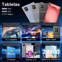 5G 2025 Tablet Android 10,1 pulgadas 20000 Mah versión global 16GB Ram 1TB ROM nueva red 14 tableta WiFi Android 13,0 nuclear - details 13