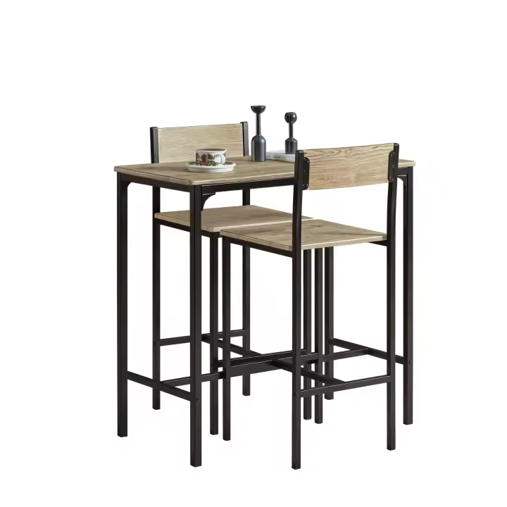 SoBuy OGT03 Set Mesa Alta de Bar y 2 taburetes ES - 1