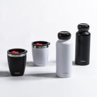 Botella de acero inoxidable + taza, Set Oficina Triple Capa by Cloen. Colores Blanco y Negro. - details 0