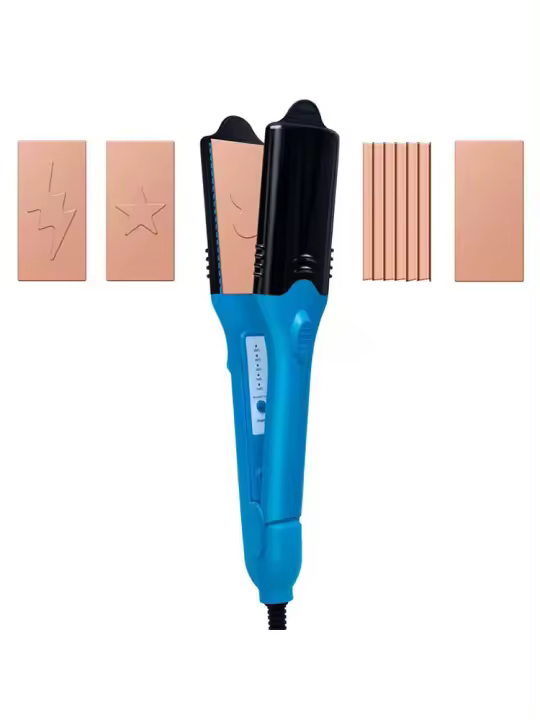 Alisador popular con plancha con impresión de imágenes 3D y 5 tableros con formas de patrones diferentes para herramientas de peinado de cabello rizado - 1