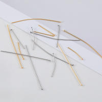 50pcs Clavos De Cabeza Plana En Forma De T De Acero Inoxidable 20-40mm Para Suministros De Fabricación De Joyas DIY Color Oro Y Acero - details 6
