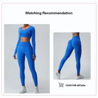 Top Deportivo De Manga Larga Para Mujer Sexy Cruzado En La Espalda Rápido Secado Yoga Gimnasio Entrenamiento Crop Top Casual - details 2