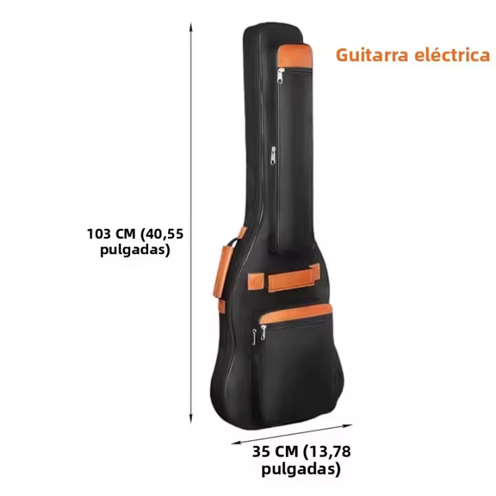 Bolsa De Guitarra Eléctrica Impermeable Con Relleno De Algodón De 10 Mm Funda De Guitarra BASS Suave Y Antipolvo - 1