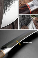 Cuchillo De Cocina Chef Butcher De Acero Al Carbono Forjado a Mano Con Mango De Madera Herramienta De Cocina Chop Cleaver - details 6