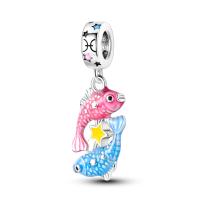 Encantos De Cocodrilo Plateado En Plata Con Dibujo Colorido Encantos Colgantes Para Pulseras Y Collares Joyería DIY - details 152