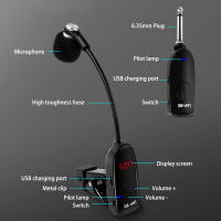 Amplificador De Instrumentos Sin Fiwres Para Saxofón Trompeta Trombón Microfono Wireless Transmisor Receptor Profesional - details 11