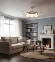 BEL AIR HOME - Ventilador Cronos - DC blanco, 4 aspas retráctiles, 72W LED 3000|4000|6000K. Para habitaciones y salones. - details 2