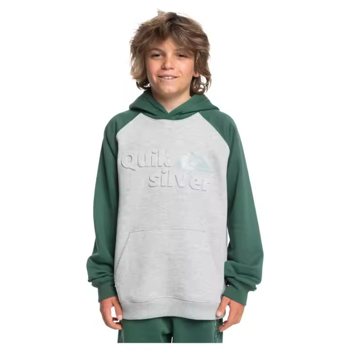 Sudadera con Capucha Quiksilver Age Of Blue Emboss para niños en color gris - 1