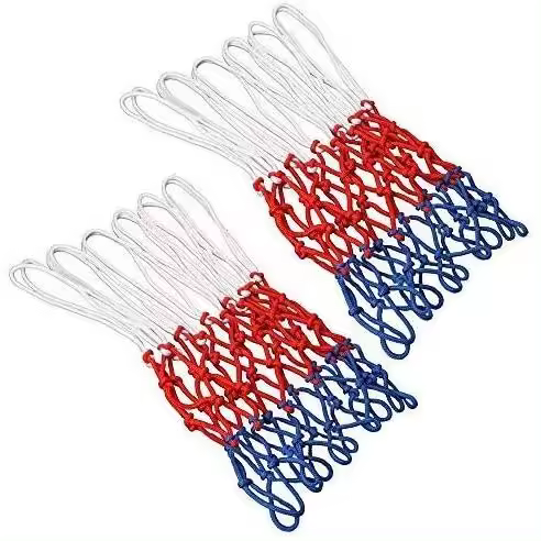 2 piezas de red de baloncesto profesional, red de repuesto para baloncesto, red para aro de baloncesto, aro de baloncesto, 3 colores, red para aro de baloncesto para exteriores - 1