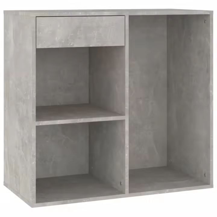 VidaXL Armaro de maquillaje Madera gris Hormigón 80x40x75cm - 1