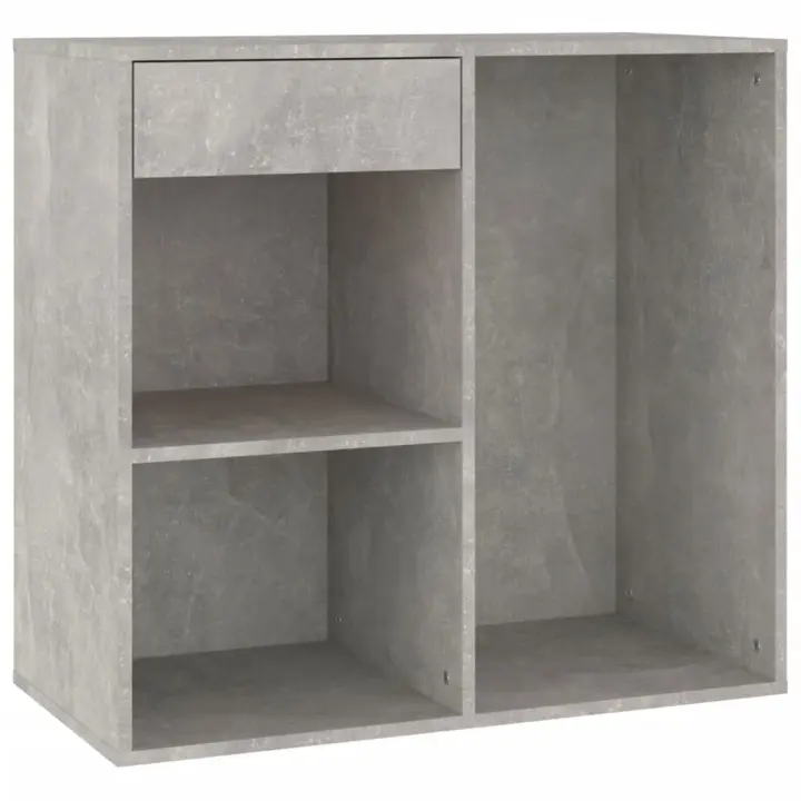 VidaXL Armaro de maquillaje Madera gris Hormigón 80x40x75cm - 1