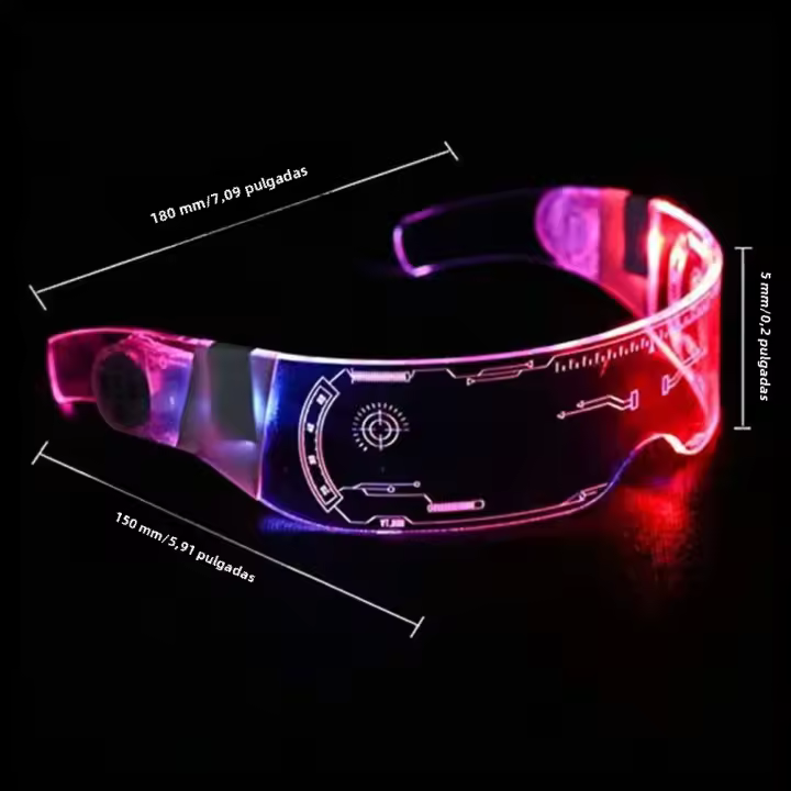 Gafas Luminosas LED De Siete Colores Para Fiestas De Cumpleaños Bares Festivales De Música Navidad Y Ciencia Ficción - 1