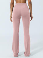Pantalones Deporte De Yoga Para Mujer Leggings De Pierna Ancha Con Cintura Cross Fitness Levantamiento Glúteos Elasticidad Completa Acticewear Para Gimnasio Al Aire Libre - details 14