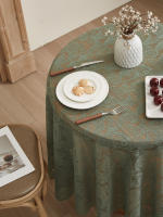 Mantel Redondo De Encaje Verde Para Bodas Y Fiestas Al Aire Libre Fácil De Transportar Y Decorar Material De Poliéster Mantel De Mesa Para Uso Doméstico Y Eventos - details 5