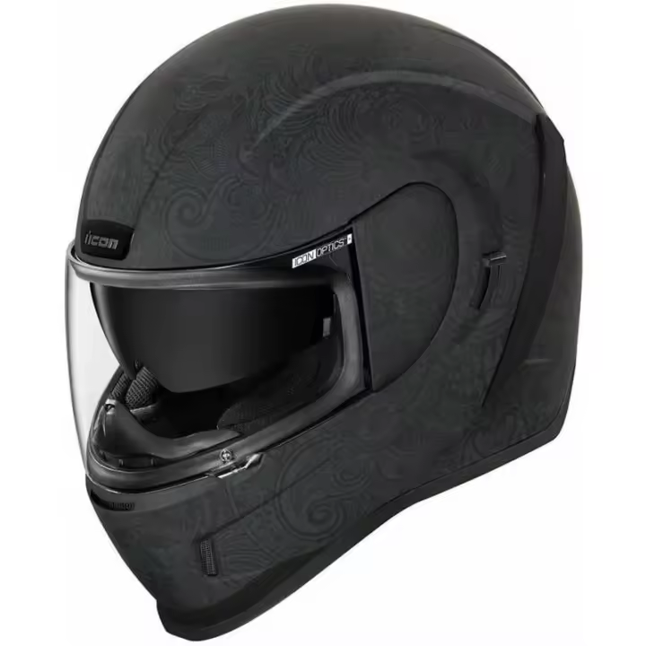 OFERTA Icon Airform Chantilly Casco Integral Negro Black Skulls Design Ligero Ventilación Superior CHANTILLY - 1