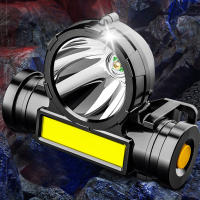 Linterna Frontal LED Recargable Con Sensor Para Camping Y Pesca Luz De Banda Potente Impermeable 5 Estiloslampara De Corbata - details 16