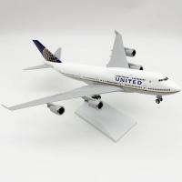Modelo De Avión Miniatura United Airlines B747 30CM Escala 1:240 Con Base Y Ruedas Regalos De Avión Para Coleccionistas Y Decoración Del Hogar - details 4