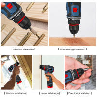 Taladro De Mano Inalámbrico Recargable De Alta Potencia Con 21 Ajustes De Torque Y Velocidad Alta-Baja Para Bricolaje En Casa - details 6